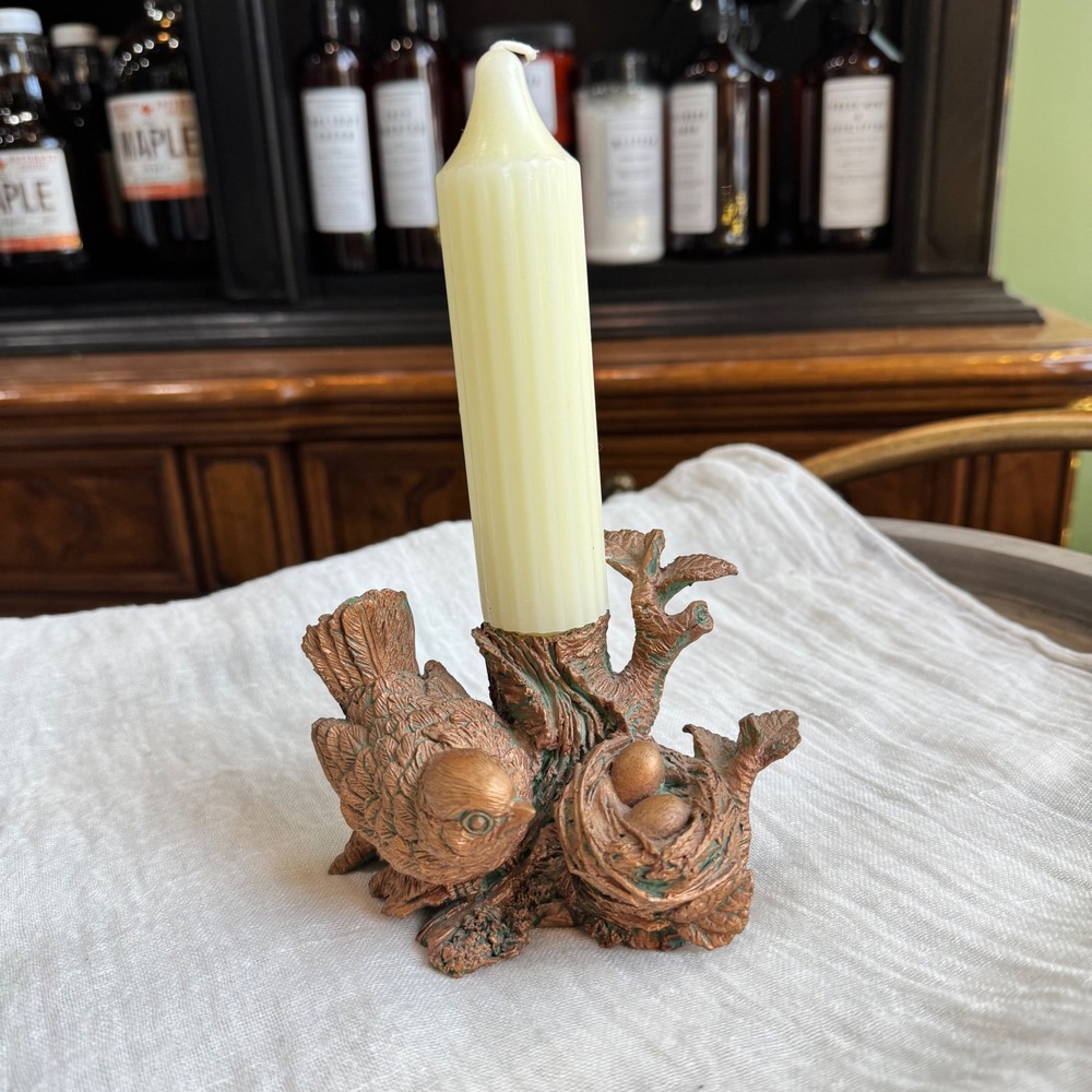 WINTERTHUR Exclusive Bronze Bird Nest Candle‎ Holder with Eggs